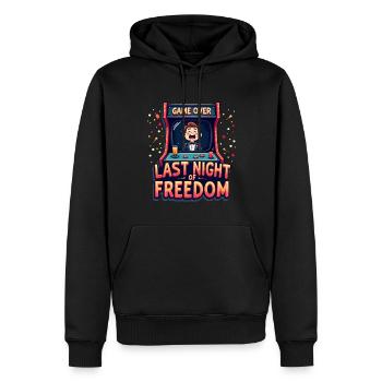 Last Night of Freedom - Bachelor Party - Men’s Premium Organic Hoodie - black - Front - Nico (187cm)