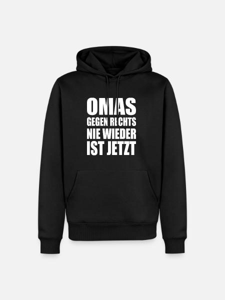Omas gegen rechts - Männer Premium Bio Hoodie - Schwarz