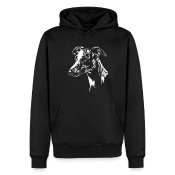WHIPPET Greyhound Greyhounds chien Wilsigns chiens - Sweat à capuche Premium bio Homme - noir - Devant - Nico (187cm)