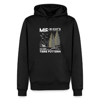 Tiere Füttern - Männer Premium Bio Hoodie - Schwarz - Vorne - Nico (187cm)