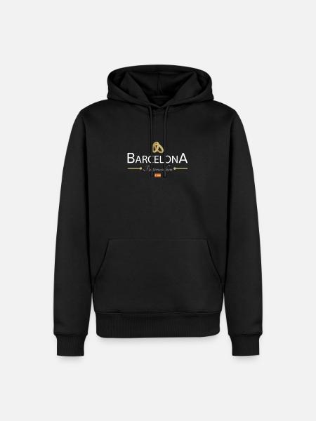 Flitterwochen Barcelona - Männer Premium Bio Hoodie - Schwarz