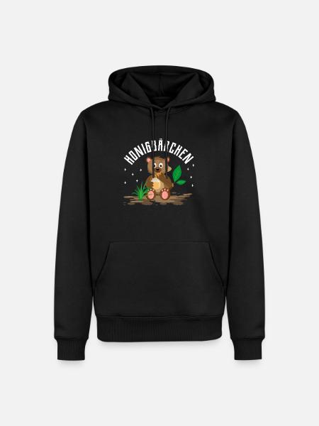 Honigbärchen - Männer Premium Bio Hoodie - Schwarz