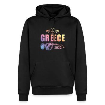 Greece 2022 - Männer Premium Bio Hoodie - Schwarz - Vorne - Nico (187cm)