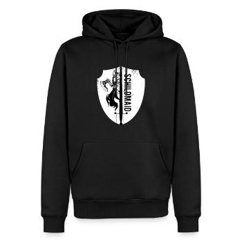 Vikinger Schildmaid Valhalla Kriegerin - Männer Premium Bio Hoodie - Schwarz - Vorne - Nico (187cm)