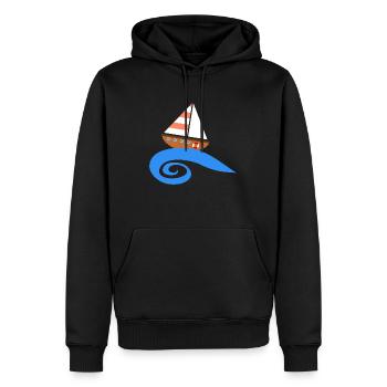 Nautical Sailing Boat - Men’s Premium Organic Hoodie - black - Front - Nico (187cm)