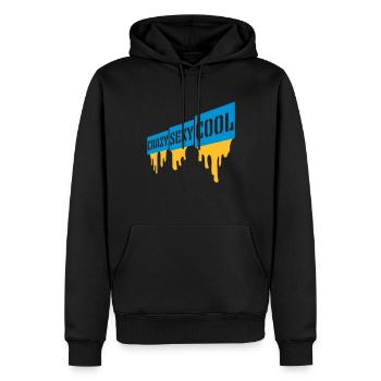 crazy sexy cool design - Men’s Premium Organic Hoodie - black - Front - Nico (187cm)