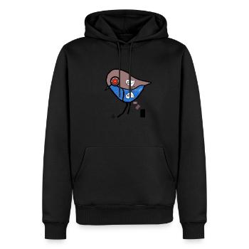 AI Poo - Men’s Premium Organic Hoodie - black - Front - Nico (187cm)