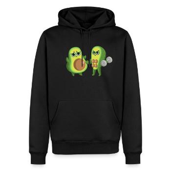 Avocat au gymnase - Sweat à capuche Premium bio Homme - noir - Devant - Nico (187cm)