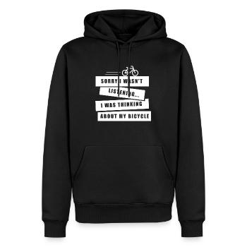 Thinking About Bicycles Cardio Environment Cyclist - Sweat à capuche Premium bio Homme - noir - Devant - Nico (187cm)
