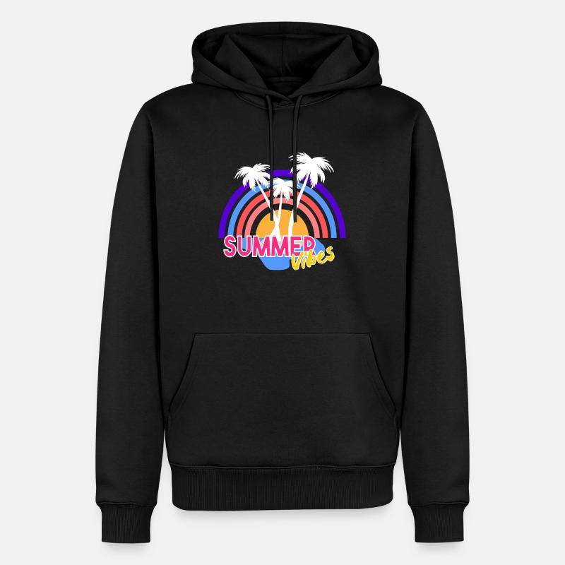 Summer Vibes - Männer Premium Bio Hoodie - Schwarz
