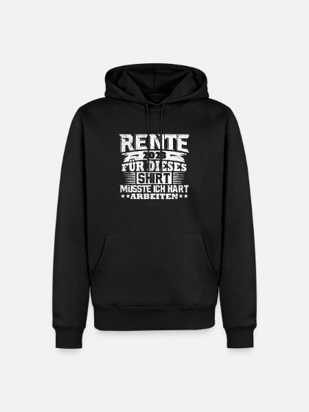 Rente 2023 - Männer Premium Bio Hoodie - Schwarz