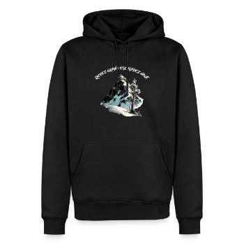 Rêvez grand - Sweat à capuche Premium bio Homme - noir - Devant - Nico (187cm)
