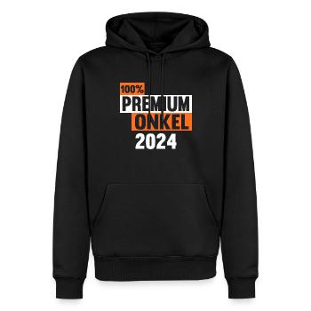 Werdender Onkel 2031 - Männer Premium Bio Hoodie - Schwarz - Vorne - Nico (187cm)