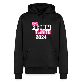 Werdende Tante 2024 - Männer Premium Bio Hoodie - Schwarz - Vorne - Nico (187cm)
