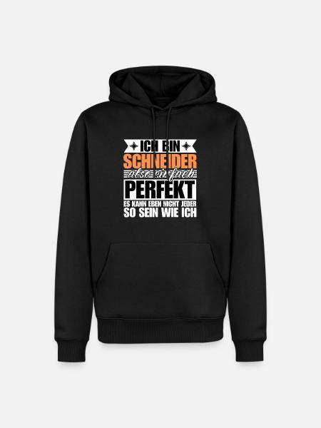 Perfekter Schneider - Männer Premium Bio Hoodie - Schwarz