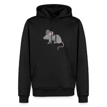 kleine Ratte - Männer Premium Bio Hoodie - Schwarz - Vorne - Nico (187cm)