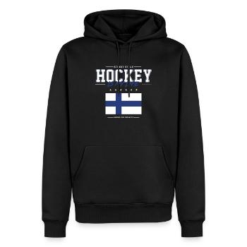 Hockey is my Life - Männer Premium Bio Hoodie - Schwarz - Vorne - Nico (187cm)