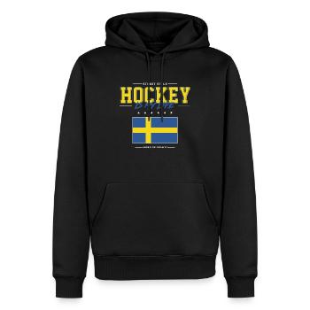 Hockey is my Life - Männer Premium Bio Hoodie - Schwarz - Vorne - Nico (187cm)