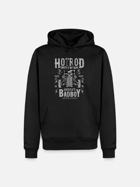 Twisted Hotrod - Men’s Premium Organic Hoodie - black