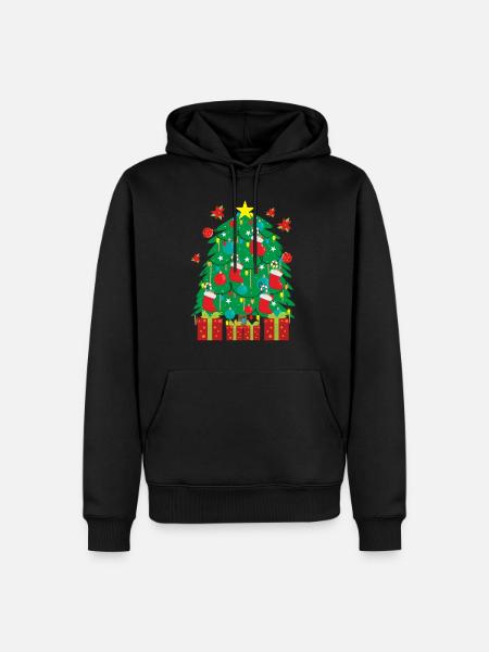 Weihnachtsbaum - Tanne - Christbaum - Geschenk - Männer Premium Bio Hoodie - Schwarz