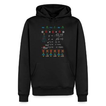 Mathématicien formule de cadeau de Noël Nerd - Sweat à capuche Premium bio Homme - noir - Devant - Nico (187cm)
