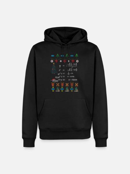 Mathematiker Geschenk Weihnachten Formel Nerd - Männer Premium Bio Hoodie - Schwarz