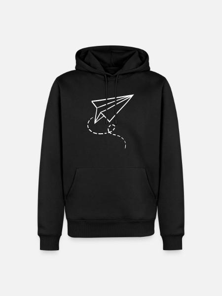 Gave papirflyver papirflyver fly - Herre Premium økologisk hoodie - sort