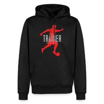 Le meilleur entraîneur de tous les temps entraîneur de football shirt - Sweat à capuche Premium bio Homme - noir - Devant - Nico (187cm)