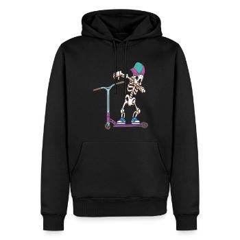 Stunt Scooter Tretroller - Männer Premium Bio Hoodie - Schwarz - Vorne - Nico (187cm)