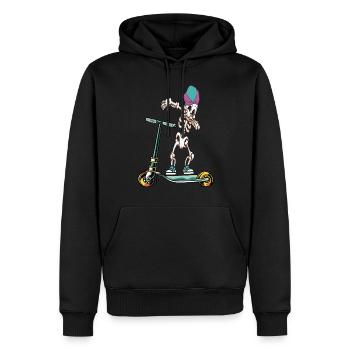 Dabbing Stunt Scooter - Männer Premium Bio Hoodie - Schwarz - Vorne - Nico (187cm)