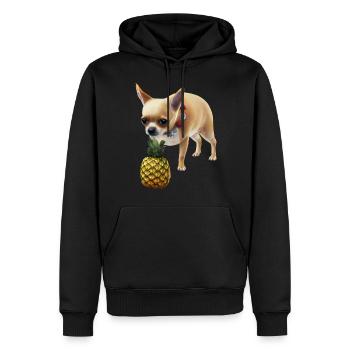 Chihuahua mit Ananas - Männer Premium Bio Hoodie - Schwarz - Vorne - Nico (187cm)