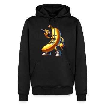 Peel the Beat Banana Music - Sweat à capuche Premium bio Homme - noir - Devant - Nico (187cm)