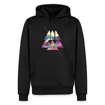 Natur Wildnis Berge Bergsteigen Wandern Klettern - Männer Premium Bio Hoodie - Schwarz - Vorne - Nico (187cm)