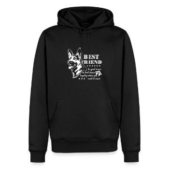 Chemise du meilleur ami du berger allemand - Sweat à capuche Premium bio Homme - noir - Devant - Nico (187cm)