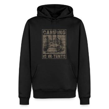 Camping Camper Outdoor Sommer Design - Männer Premium Bio Hoodie - Schwarz - Vorne - Nico (187cm)