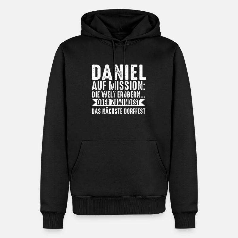 First name Daniel - Men’s Premium Organic Hoodie - black
