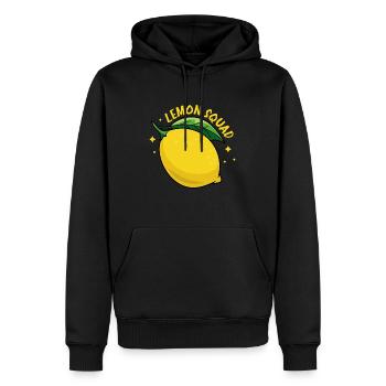 Lemon Squad Lemonade Citrus Fruits Summer - Men’s Premium Organic Hoodie - black - Front - Nico (187cm)