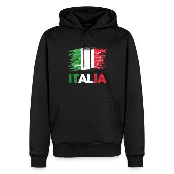 Italia Italiener Italienisch Italien - Männer Premium Bio Hoodie - Schwarz - Vorne - Nico (187cm)