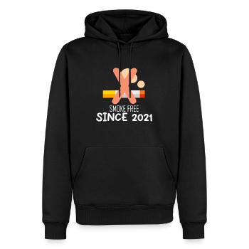 Rauchfrei seit 2021 Raucherentwöhnung Nichtraucher - Männer Premium Bio Hoodie - Schwarz - Vorne - Nico (187cm)