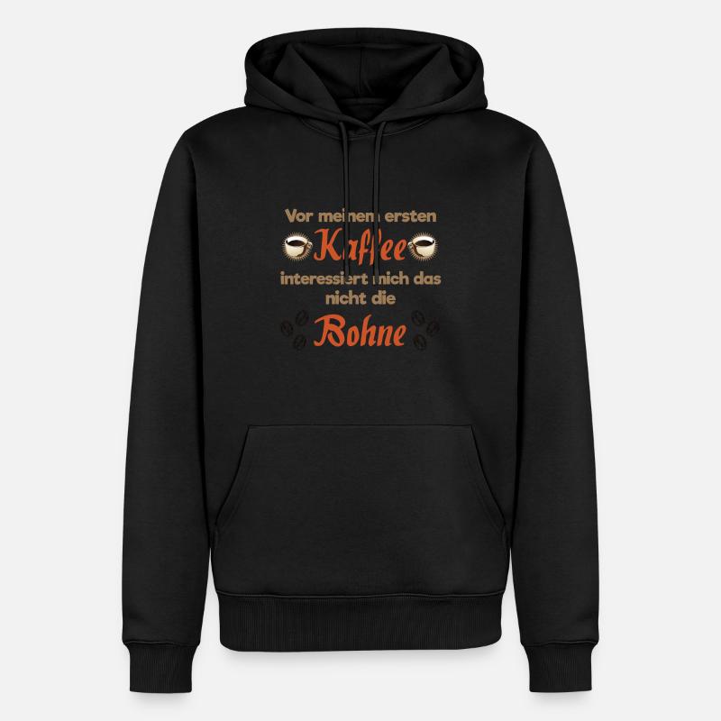 Kaffee Bohne - Männer Premium Bio Hoodie - Schwarz