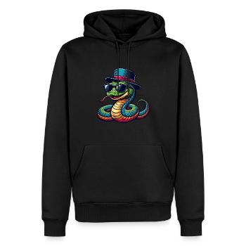 Cool Snake - Men’s Premium Organic Hoodie - black - Front - Nico (187cm)