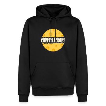 Dire ironique : Cheesylicious Cheese Maker Food - Sweat à capuche Premium bio Homme - noir - Devant - Nico (187cm)