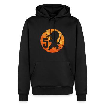Ninja Fighter 5ème anniversaire Garçon de 5 ans - Sweat à capuche Premium bio Homme - noir - Devant - Nico (187cm)