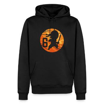Ninja Fighter 6ème anniversaire Garçon de 6 ans - Sweat à capuche Premium bio Homme - noir - Devant - Nico (187cm)