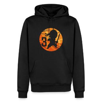 Ninja Fighter 3ème anniversaire Garçon 3 ans - Sweat à capuche Premium bio Homme - noir - Devant - Nico (187cm)