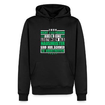 Unsurpassed performance as a caretaker - Men’s Premium Organic Hoodie - black - Front - Nico (187cm)