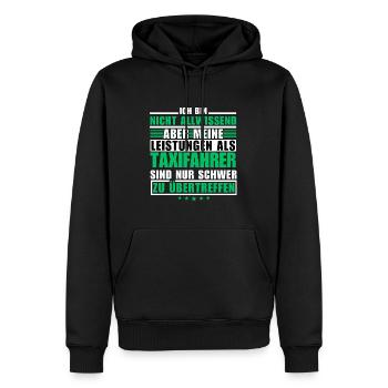 Unübertroffene Leistung als Taxifahrer - Männer Premium Bio Hoodie - Schwarz - Vorne - Nico (187cm)