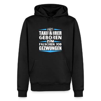 Taxi driver landed in the wrong job - Men’s Premium Organic Hoodie - black - Front - Nico (187cm)