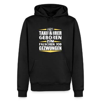 Taxi driver landed in the wrong job - Men’s Premium Organic Hoodie - black - Front - Nico (187cm)