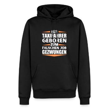Taxifahrer im falschen Job gelandet - Männer Premium Bio Hoodie - Schwarz - Vorne - Nico (187cm)